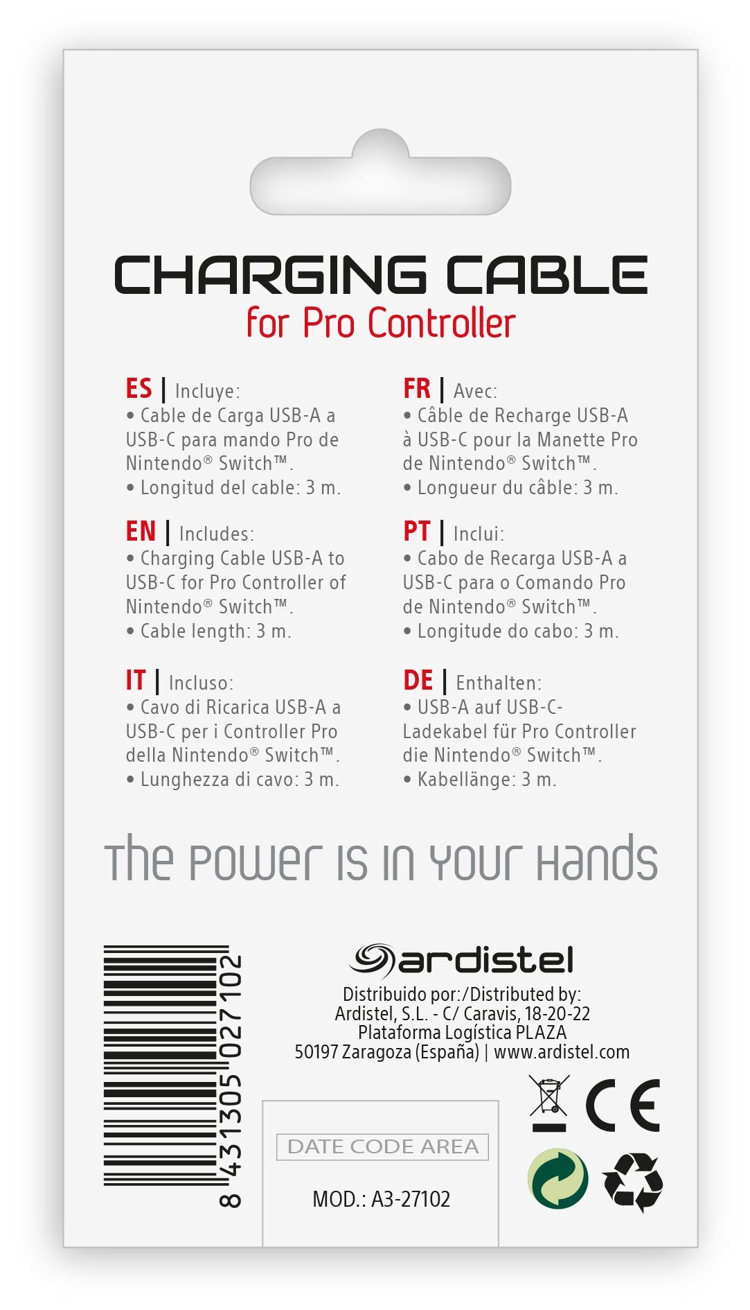 Ardistel - Cable Usb, Tipo C, 3 M Ardistel - Cable Usb, Tipo C, 3 M